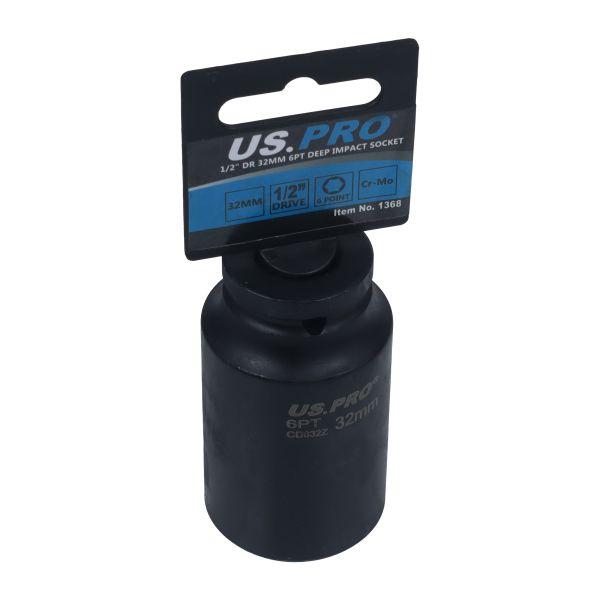 US PRO Single 32mm Deep Impact Socket 1/2" Drive
