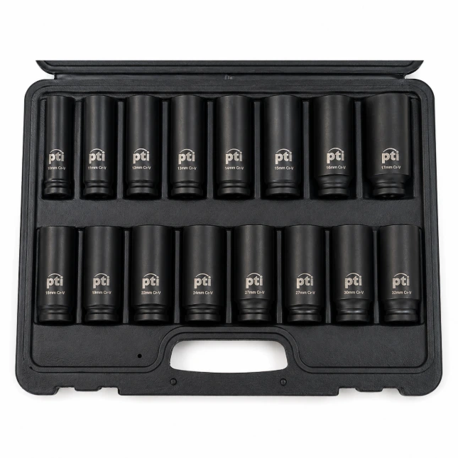 PTI 16pc 1/2" Deep Impact Socket Set