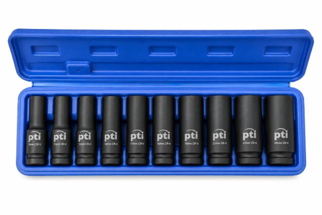 PTI 10pc 1/2" Deep Impact Socket Set