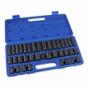 US PRO 37PC 3/8" & 1/2" DR Shallow & Deep Impact Sockets Metric/SAE