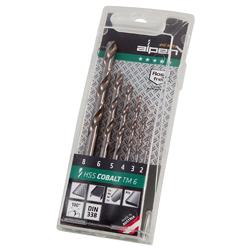 [A001006061] Alpen 6pc HSS Cobalt Jobber Drill Set Includes Sizes: 2.00mm to 8.00mm