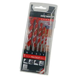 [A001007051] Alpen 5pc Profi Multicut Drill Set Includes Sizes: 4.00mm to 10.00mm