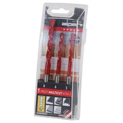 [A001008031] Alpen 3pc Profi Multicut Drill Set with 1/4" Hex Shank Includes Sizes: 5.00mm to 8.00mm