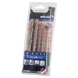 [A007001051] Alpen 5pc Tungsten Carbide Masonry Drill Set Includes Sizes: 4.00mm to 10.00mm