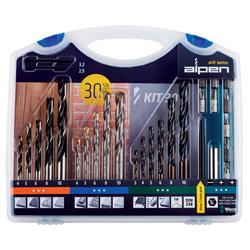 [A008002301] Alpen 30pc HSS, Wood and Tungsten Carbide Masonry Drill Assortment Kit