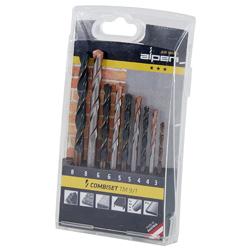 [A008021221] Alpen 9pc Mixed HSS and Tungsten Carbide Masonry Drill Set Includes Sizes: 3.00mm to 8.00mm
