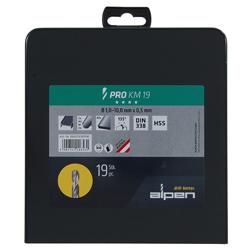[A1103111] Alpen 19pc HSS Pro Ground Jobber Drill Set 1.00mm - 10.00mm x 0.5mm increments
