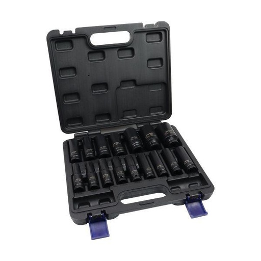 [BER1340] US PRO 16pc Deep Wall Impact Set 10mm - 32mm 1/2" Drive