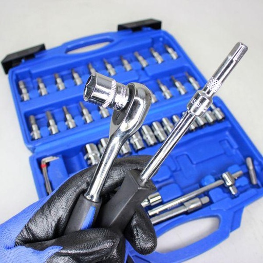 [BER1387] US PRO 46pc 1/4" Drive Metric Socket & Bit Socket Set