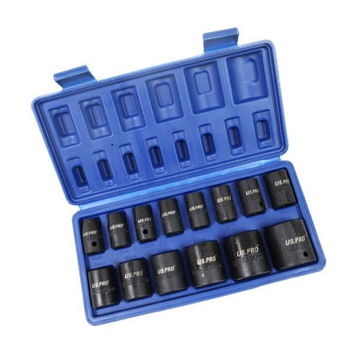 [BER1679] 14PC 1/2" DR SHALLOW IMPACT SOCKETS METRIC
