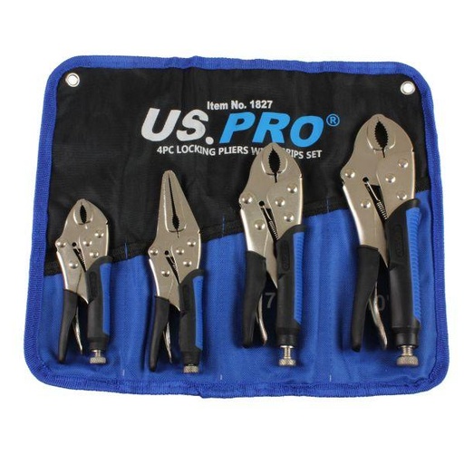 [BER1827] US PRO 4pc Locking Pliers Set