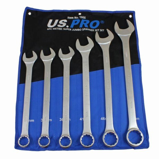 [BER1866] 6PC METRIC SUPER JUMBO SPANNER SET
