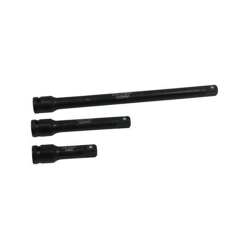 [BER2086] US PRO 3pc 1/2" Dr Impact Extension Bar Set