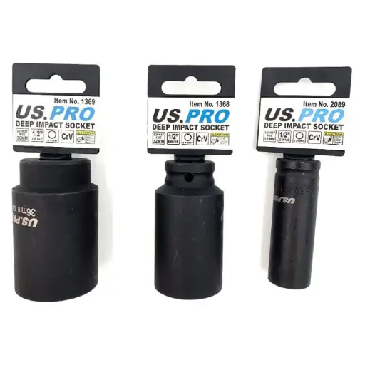 [BER2091] US PRO Single 30mm Deep Impact Socket 1/2" Drive