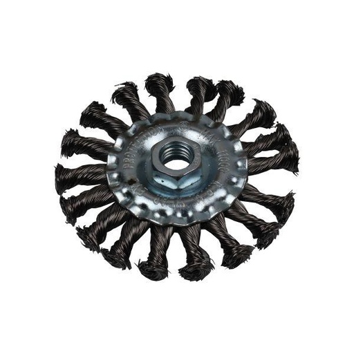 [BER2129] Vewerk 100mm x M14 Twist Knot Flat Wire Wheel Brush Pack 4