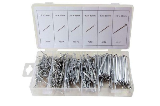 [BER2791] 555Pc Cotter Split Pin Assortment Set
