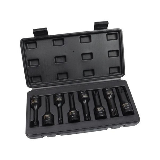 [BER3315] US PRO 8pc 1/2" Drive Impact Torx Bit Sockets Set