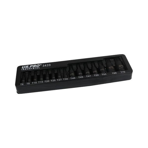 [BER3439] US PRO 15pc Impact Star Bit Sockets 1/4" 3/8" 1/2" Drive