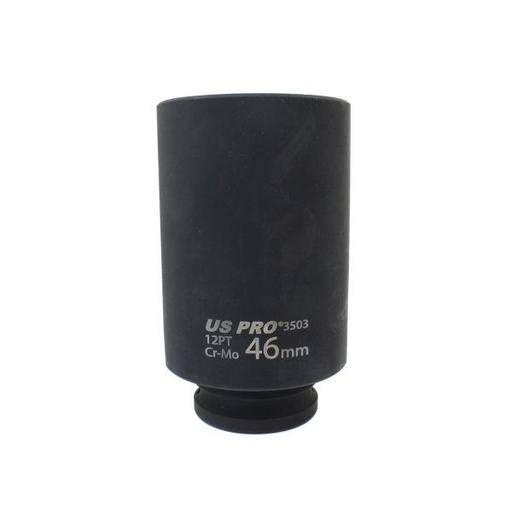 [BER3503] US Pro 46mm Hub Nut Socket 12 Point 1/2" Drive 100mm Long