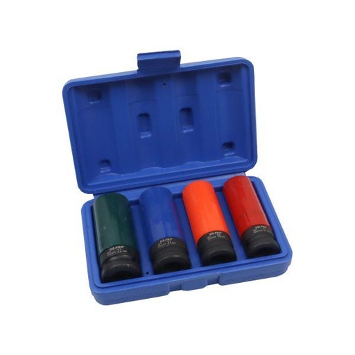 [BER3724] US PRO 4pc Deep Wall Impact Sockets for Alloy Wheels 1/2" Drive