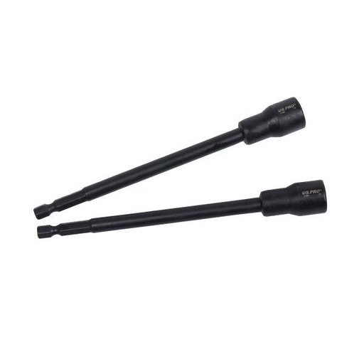 [BER7166] US PRO 8pc 1/4" Hex Drive Long Magnetic Impact Nut Driver Set Metric