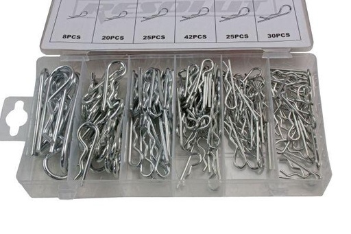 [BER9060] 150pc Assorted Hitch Hair Retaining R Type Pins Set