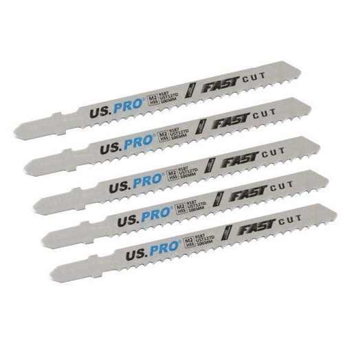 [BER9187] US Pro 100mm 8TPI Jigsaw Blade For Aluminium Pack 5