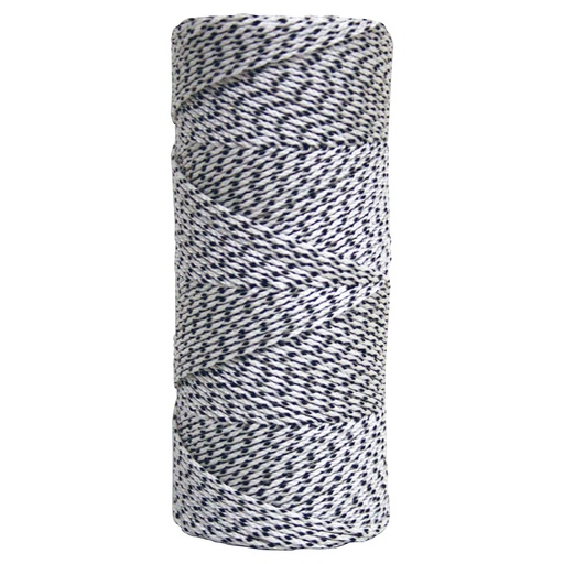 [KRA-BC352] Kraft Bonded Braided Nylon Line (White & Black) - 500'