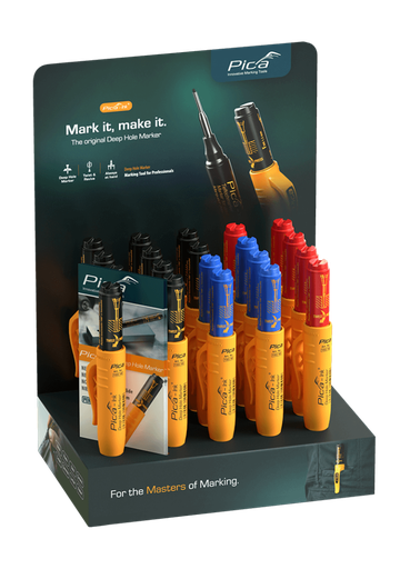 [PICA150-20] Pica Ink Display Includes: 10 Black ,5 Red, 5 Blue Markers