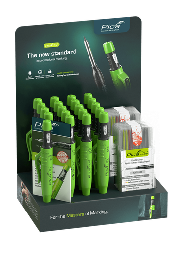 [PICA3020] Pica Dry Display Includes: 20 Dry Markers, 10 Refill Sets