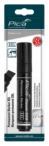 [PICA528-46-SB] Pica Permanent Marker XXL black 4-12mm Blister