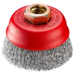 [PJW-0132] SIT 80mm x M10 Brass Plated Steel Crimp Cup Brush T80