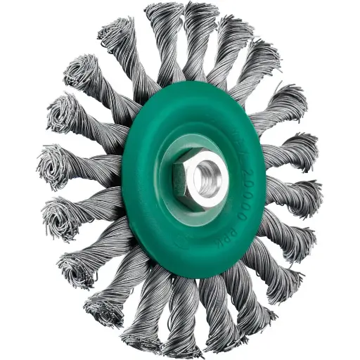 [PJW-0900] SIT 115mm x M14 Stainless Steel Twist Knot Wheel Brush U115