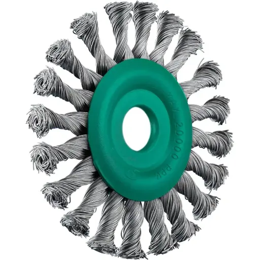 [PJW-0901] SIT 115mm x 22.2mm Steel Twist Knot Wheel Brush U115