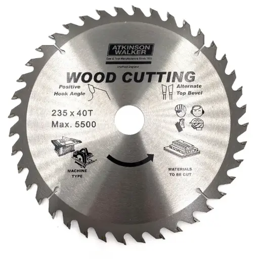[PJW-CM23540G] 235mm x 30 x 40T TCT SAW BLADE 2.8 Kerf