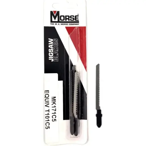 [PJW-MK171C5] Morse 75mm 20tpi CRV Jigsaw Blade - 5 Pack