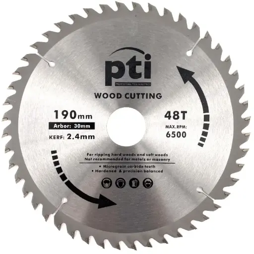 [PTI0258] PTI 190mm x 48T x 30mm Circular Saw Blade