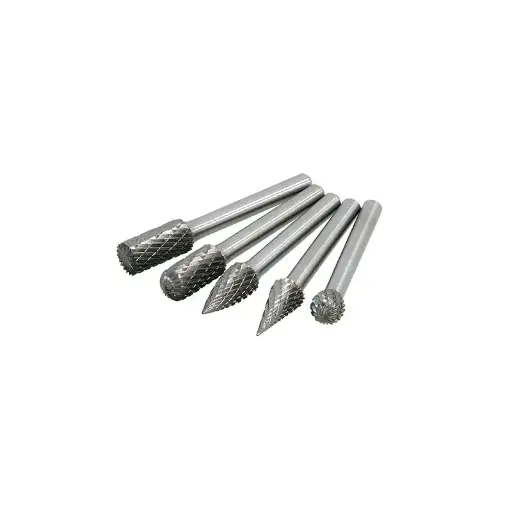 [PTI0613] 5 pc HSS Rotary Burr Set Diamond Cut 10mm Diameter with 6mm Shank