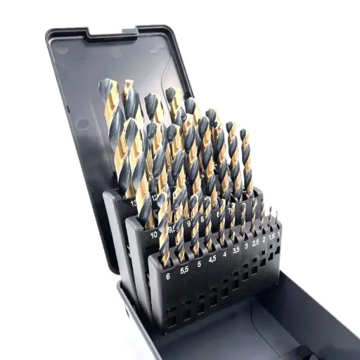[PTI0722] PTI 25pc Black Bronze Oxide HSS Drill Set 1 - 13mm x 0.5mm