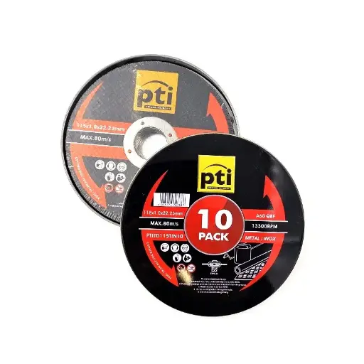 [PTITD115TIN10] PTI 115mm x 1.0mm Thin Cutting Disc For Stainless Steel With Storage Tin