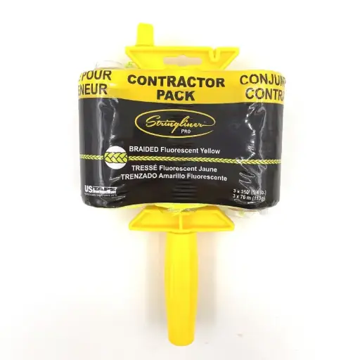 [STRI45165] Stringliner 3 Pack of 250' Fluorescent String Line Cores, Yellow