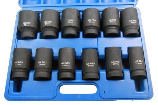 [BER1360] 12PC 3/4" DR 6PT DEEP IMPACT SOCKETS METRIC