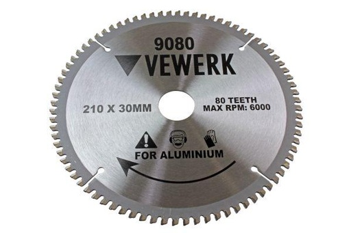 [BER9080] Verwerk TCT Circular Saw Blade 210x30mm 80T