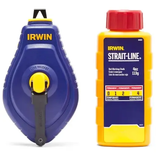 [IRWIWHT48442RC] IRWIN 100FT CHALK REEL WITH RED CHALK BOXED