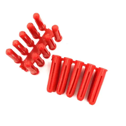 [NON-F402RED-100] PTI Red Plastic Plugs Pack 100