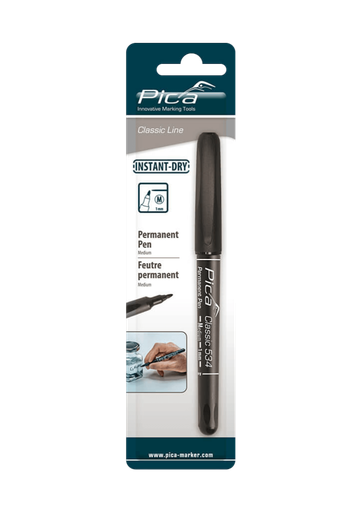 [PICA534-46-SB] Pica Permanent-Pen 'M' black round tip 1,0mm blist