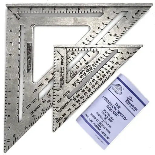 [SWASW1201K] Swanson 7" & 12" Speed Square - Twin Pack & Book
