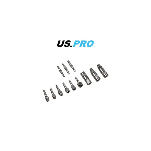 [BER8184] US Pro 12pc Bag of Assorted Air Hose Fittings