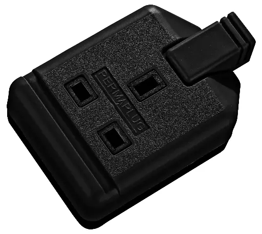 [LELS13] Masterplug 13 Amp Single Black Trailing Socket