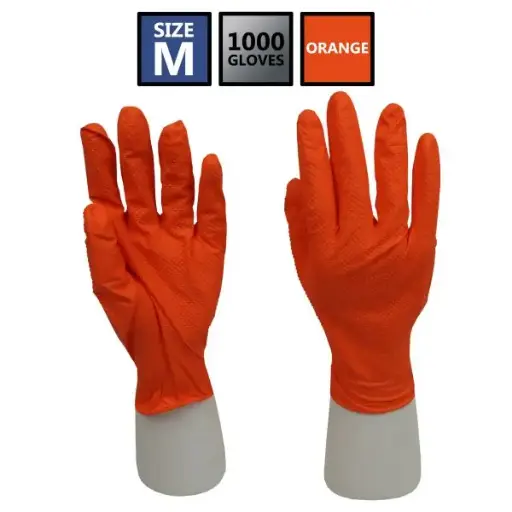 Rockhold Orange Powder Free Nitrile Gloves